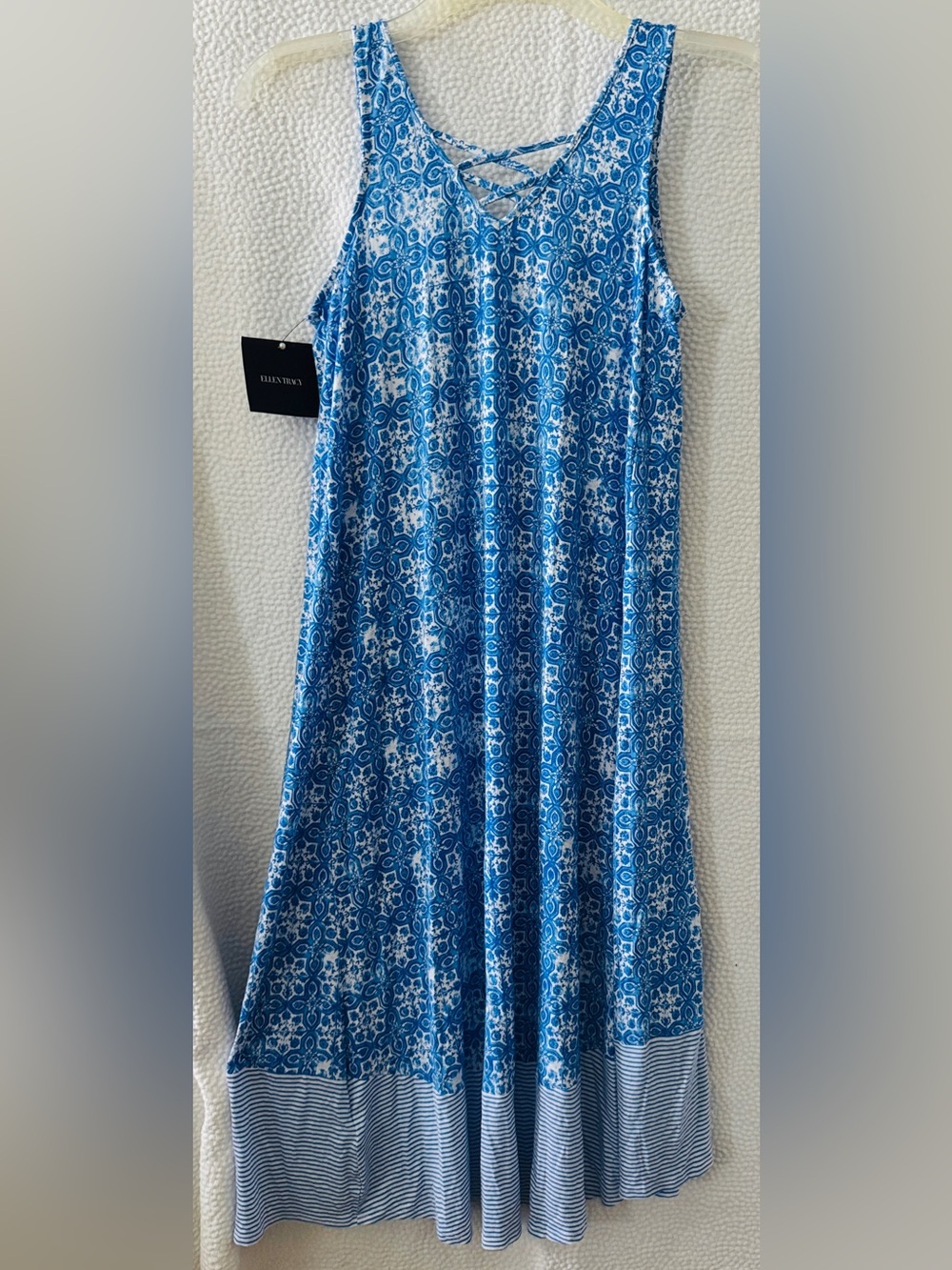 Ellen Tracy Blue and White Nightgown NWT
